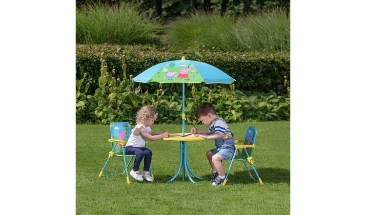 Argos garden table and deals chairs with parasol