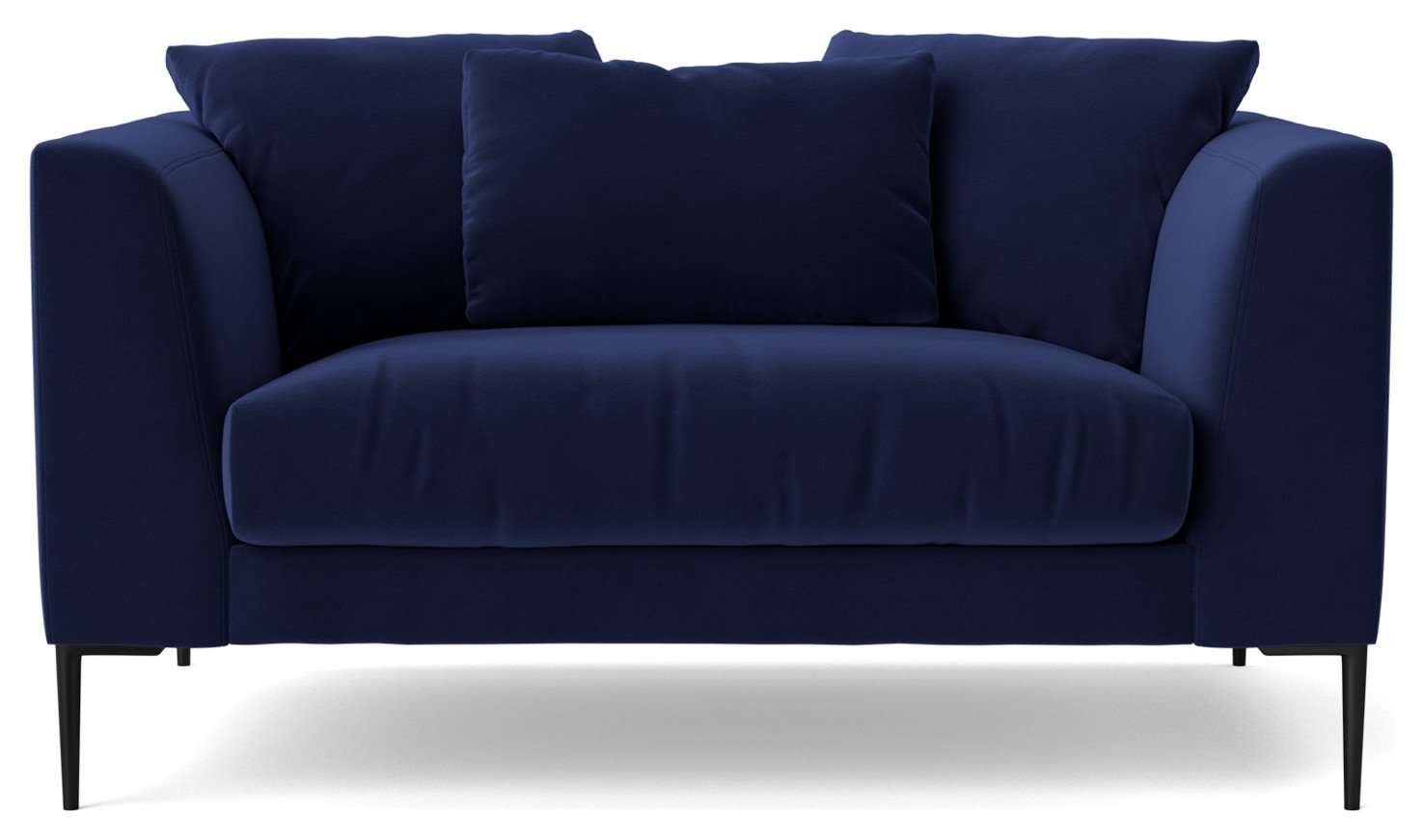 Swoon Alena Velvet Cuddle Chair - Ink Blue