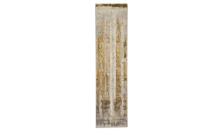 Mega Flooring White Modern Abstract Rug - 60 x 230cm