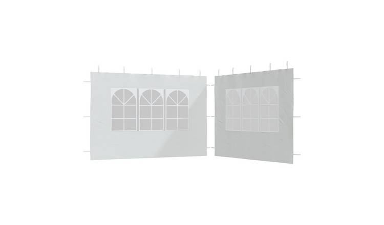 Walplus 300 x 195 cm PE Party Tent Sidewalls with Window 2pcs - White
