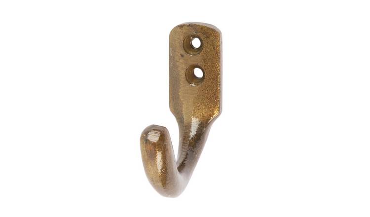 Hammer & Tongs Single Coat Hook - Brass