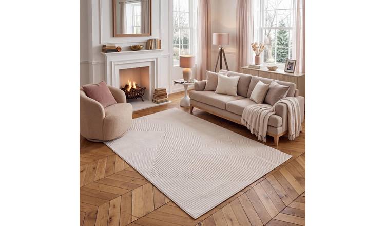 The Rugs Cream Carmel Modern Geometric Rug - 80 x 150cm