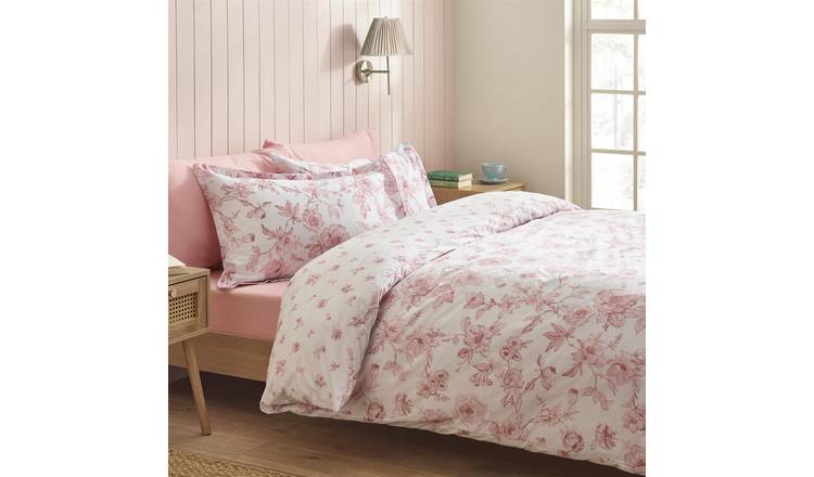 Catherine Lansfield Mirabelle Duvet Cover Set - Single - Pink
