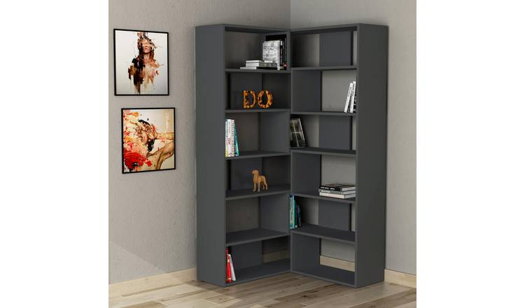 Decortie Molly Particleboard Bookcase - Anthracite