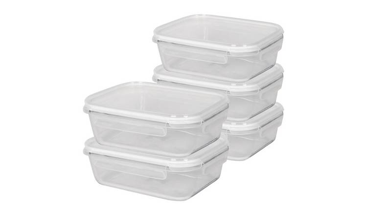 Harbour Housewares Glass Food Storage Containers with Lids - Set of 5