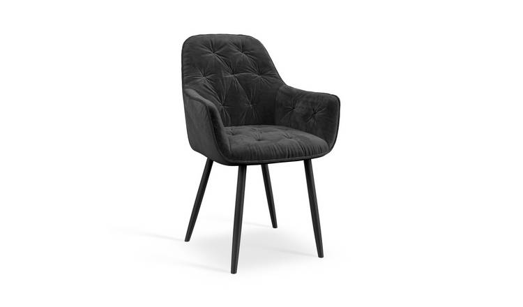 Furniture Online Anika Set Of 4 Velvet Dining Chair – Black