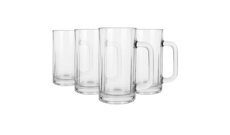 Argon Tableware Glass Pint Beer Mugs - Pack of 4
