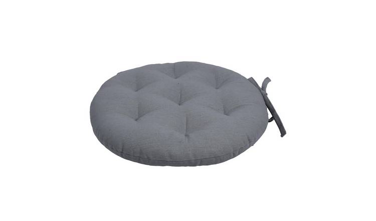 Harbour Housewares Round Seat Pad - 40 x 40cm - Grey