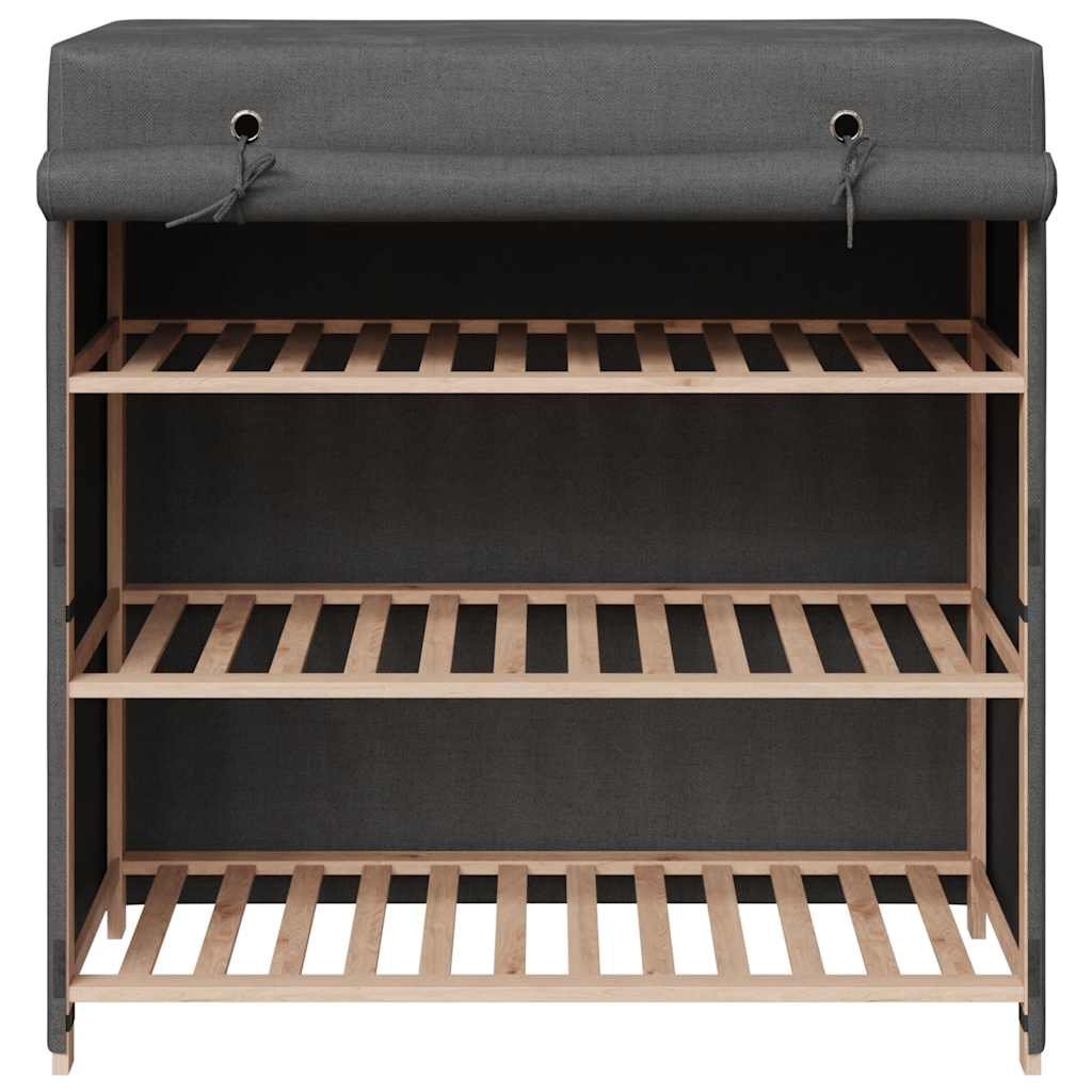 Walplus Solid Wood Shoe Cabinet - Grey - 79 x 40 x 80 cm - Image 4