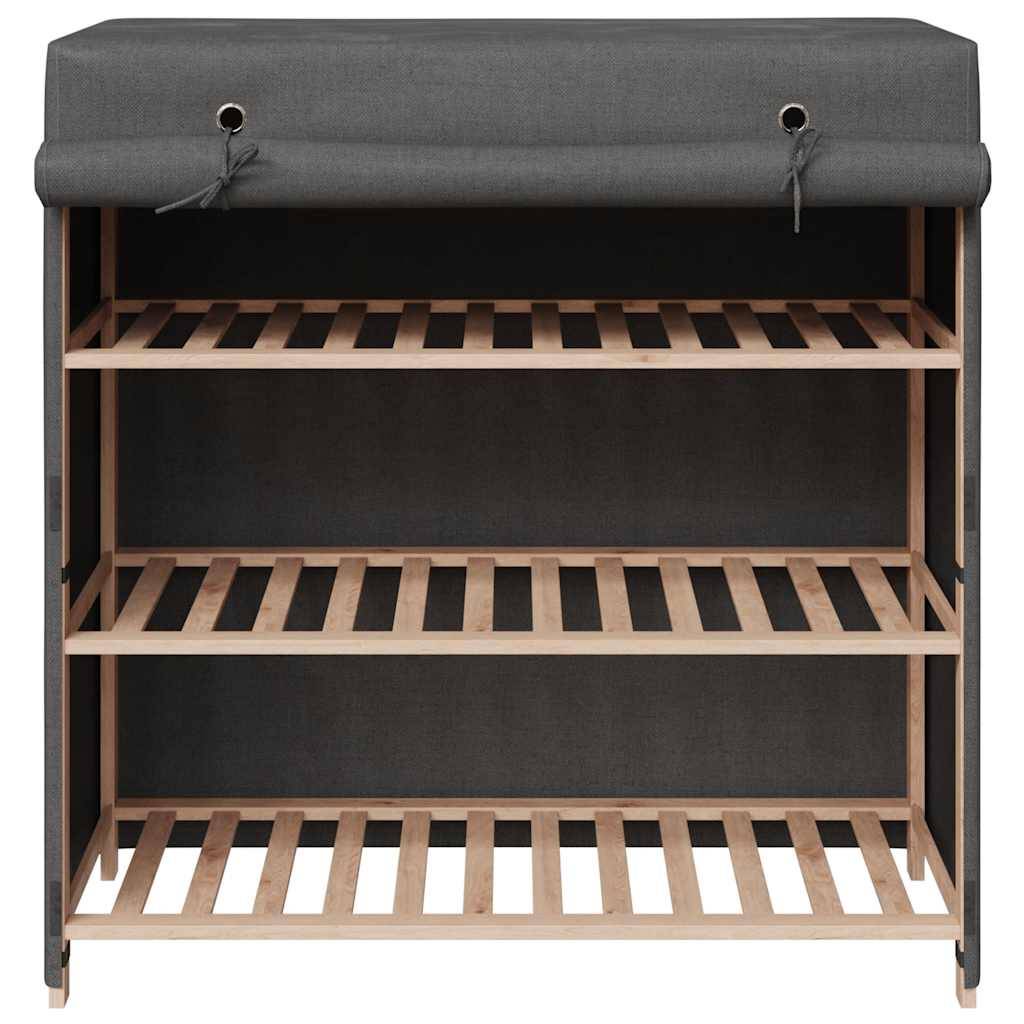 Walplus Solid Wood Shoe Cabinet - Grey - 79 x 40 x 80 cm - Image 4