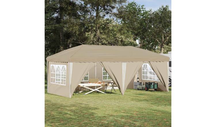 Walplus 575 x 288 x 245 cm Garden Pop-up Party Tent - Cream
