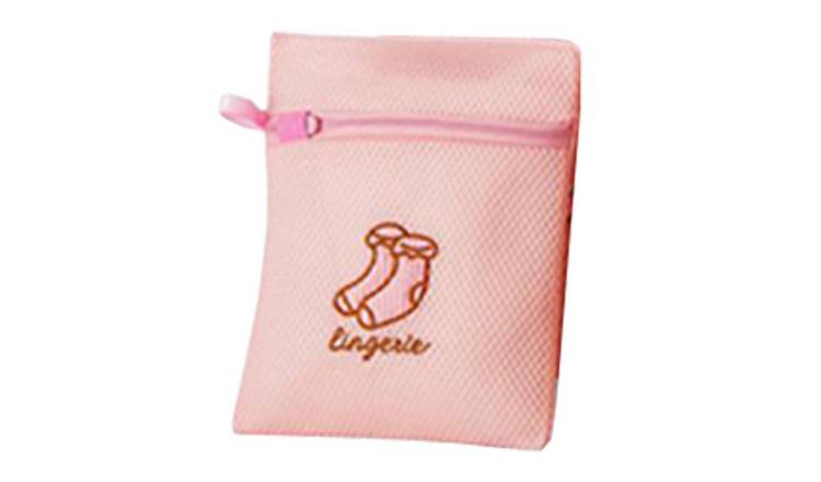 Haven Zippered Mesh Socks Laundry Washing Bag For Machine Use - Pink