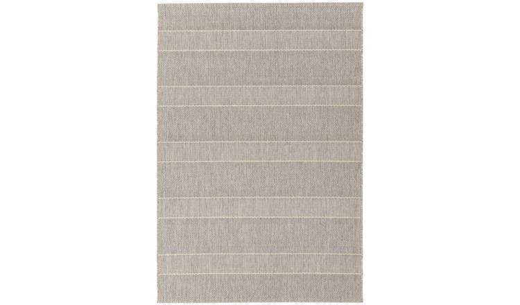 Mega Flooring Beige Modern Striped Rug - 80 x 150cm