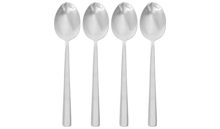 Argon Tableware Tondo 18/0 Stainless Steel Dessert Spoons - Silver - Pack of 12