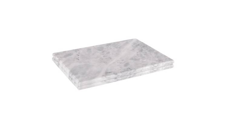 Argon Tableware Rectangle Marble Serving Platters - Pack of 2