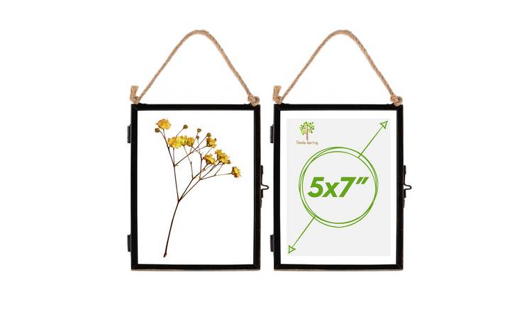 Nicola Spring Hanging Metal Photo Frames - 5" x 7" - Set of 2 - Black