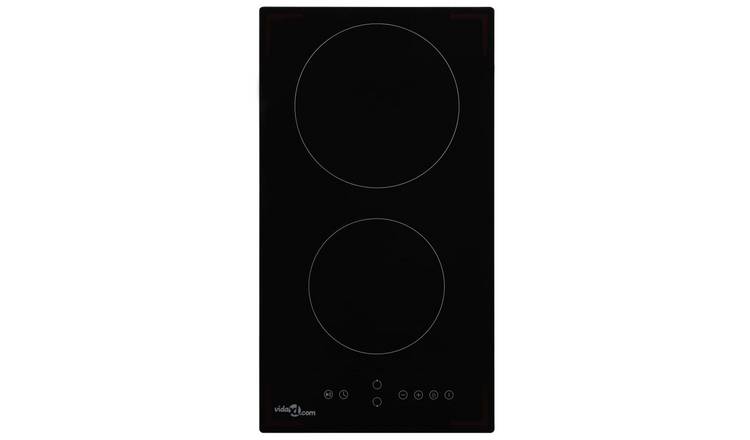 Walplus Black 2 Burner Hob with Touch Control 3000W - 29 x 52 x 5.2cm