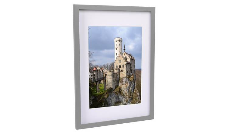 Nicola Spring Photo Frame - A3 with Mount - Grey/White
