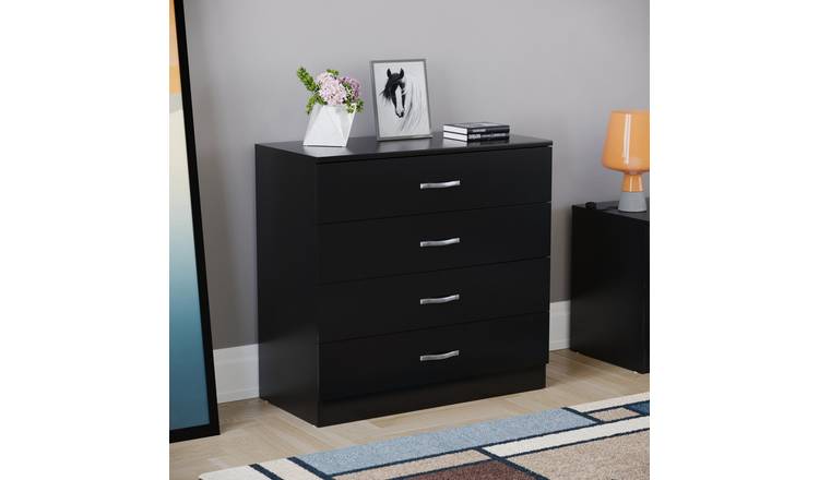 Vida Designs Riano 4 Drawer Chest - Black