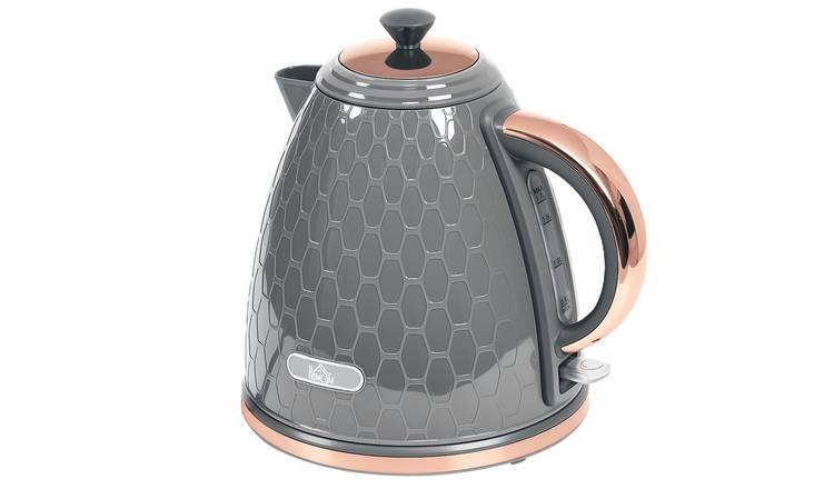 HOMCOM Auto Shut Off Electric Kettle with Anti scale Filter - Grey