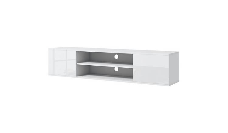 HOMCOM up to 60 Inches Floating TV Stand Cabinet - White