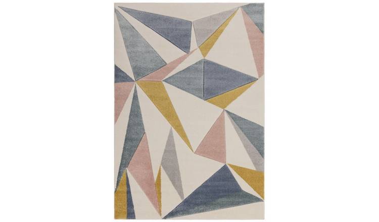 Mega Flooring Multi Modern Geometric Rug - 120 x 170cm