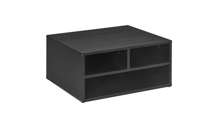 HOMCOM 2-Tier Desktop Printer Stand with Storage - Black