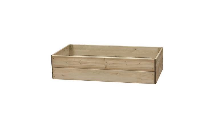 Greena Rectangular Wooden Raised Bed 30 cm High, 60 x 120cm