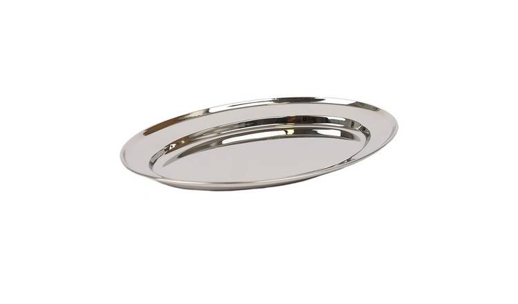 Argon Tableware Oval Stainless Steel Serving Platter