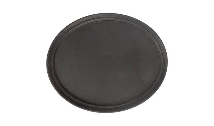 Argon Tableware Oval Non-Slip Serving Tray - Black