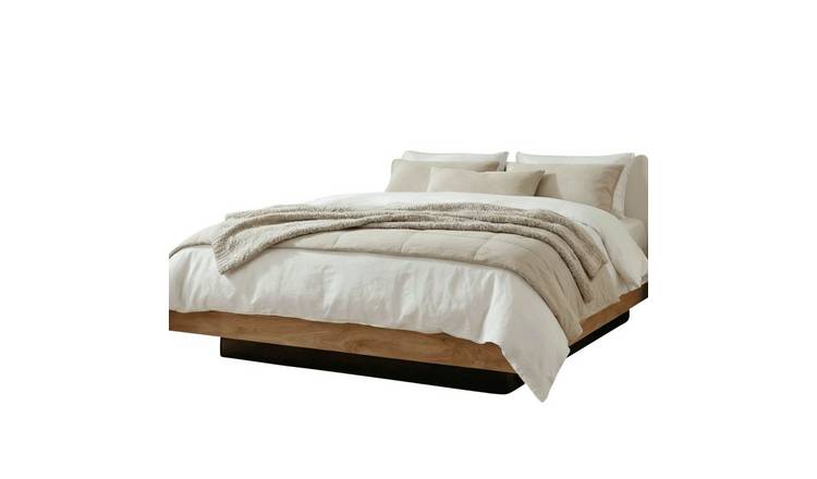 Noa & Nani Koping 4ft6 Double Gas Lift Ottoman Bed With Storage - Natural Pine