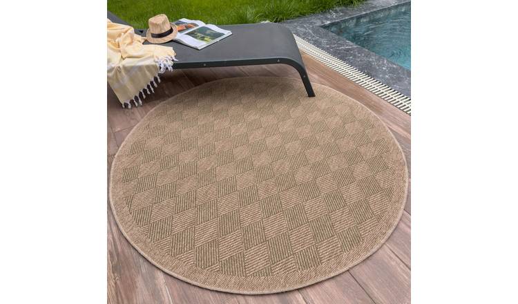 The Rugs Green Nature Diamond Round Rug - 160cm