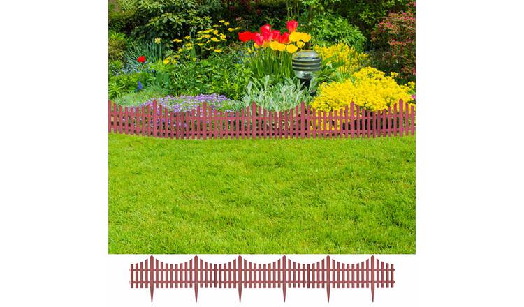 Walplus Pack of 17 Lawn Dividers - Brown - 60 x 32.5 cm