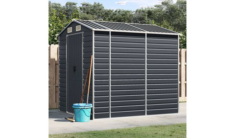 Walplus Garden Shed Garden Shed Rectangular - Anthracite - 191 x 215 x 198 cm