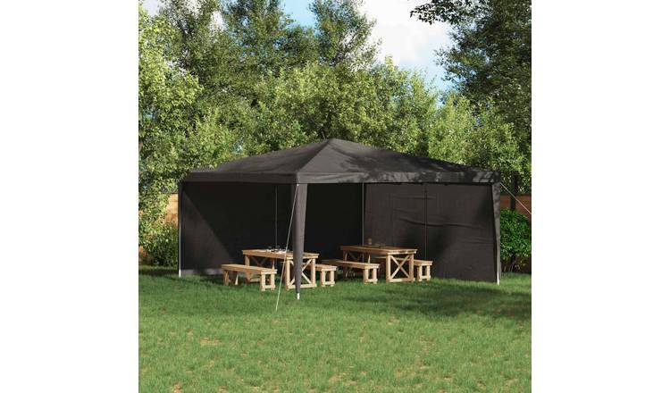 Walplus 400 x 195 cm Steel Frame PE Party Tent Sidewalls 2pcs - Anthracite