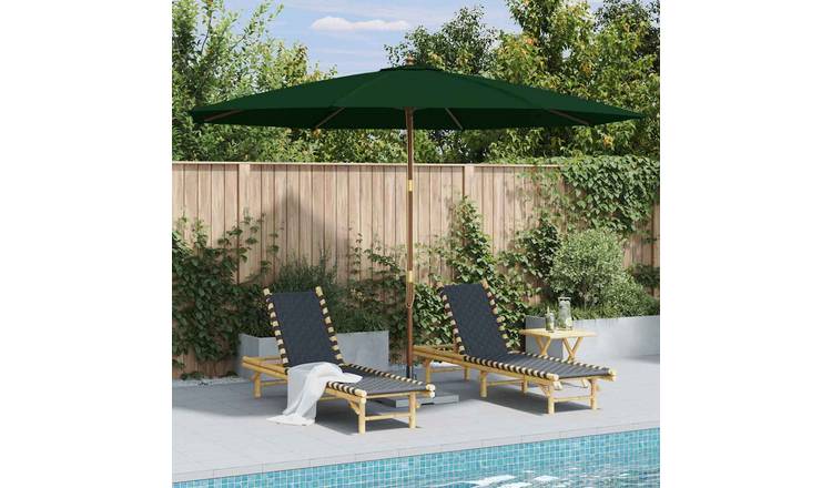 Walplus Garden Parasol - Green - 350 x 240 cm