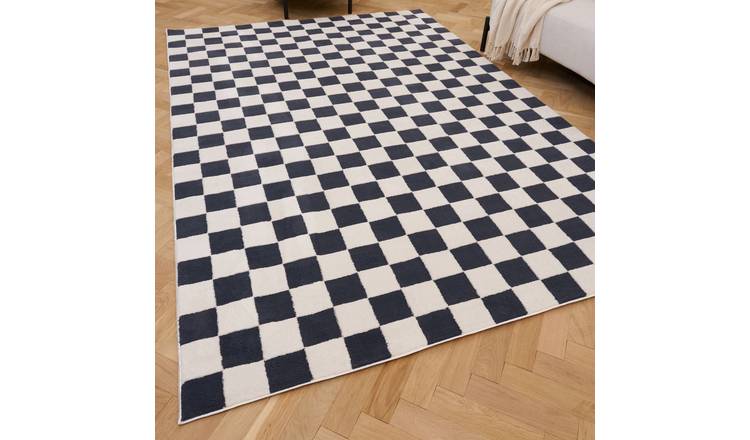 The Rugs Blue Loft Checkered Rug - 160 x 230cm