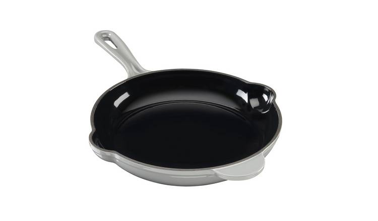 Cooks Professional Cast Iron Frying Pan with Enamel Interior - Grey