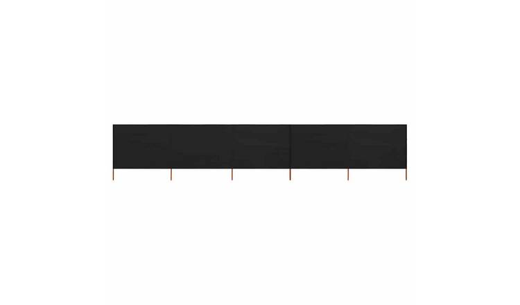 Walplus 5-Panel Non-Woven Fabric Wind Screen - Black - 600 x 160 cm