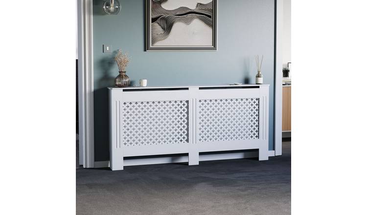 Vida Designs Oxford Extra Large Radiator Cover - White