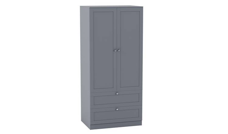 Vida Designs Altino 2 Door 2 Drawer Wardrobe - Grey