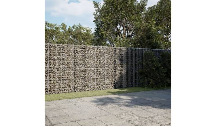 Walplus Stainless Steel Gabion Basket - Silver - 500 x 50 x 200 cm