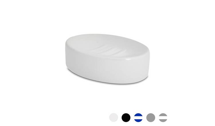 Harbour Housewares Ceramic Soap Dish - White