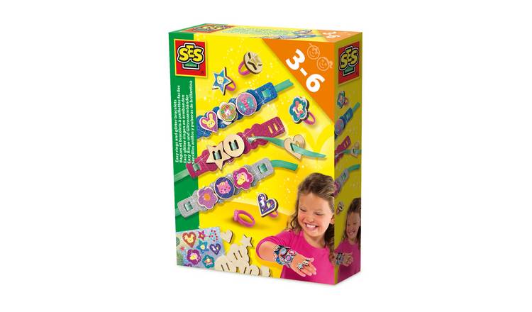 SES Creative Easy Rings Glitter Bracelets Craft Set