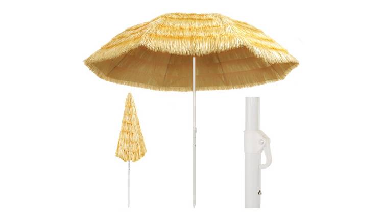 Walplus Beach Parasol - Natural - dia 260 cm