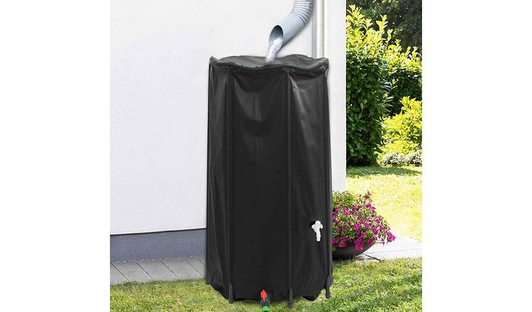 Walplus PVC Water Container with Tap Foldable 250 L - Black - 60 x 92 cm