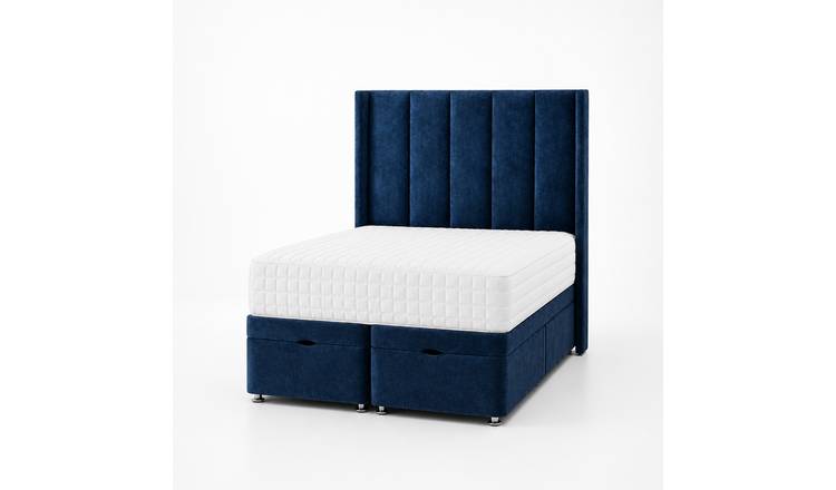 Comfy Deluxe  Margo   4ft Small Double  End Lift Ottoman Bed Set - Blue