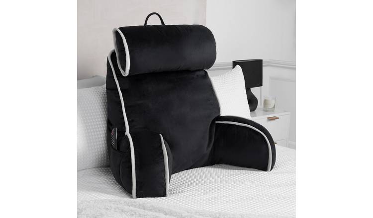 OHS Piped Edge Cuddle Cushion with Headrest - Black