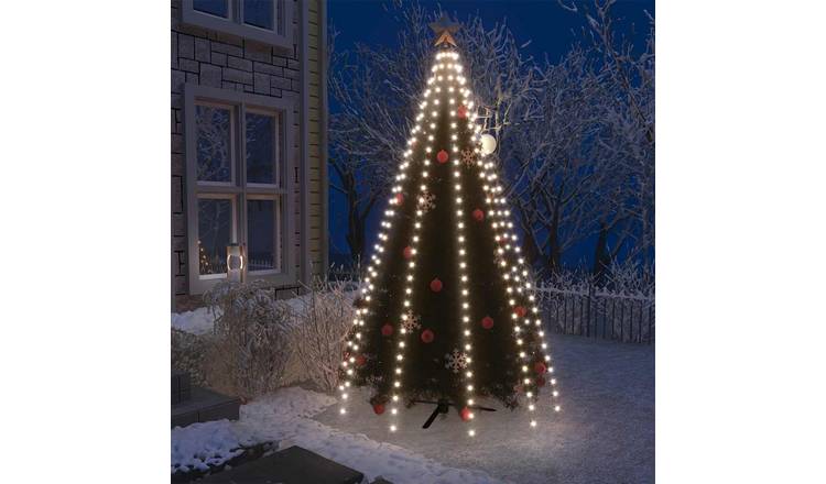 Walplus PVC Christmas Tree Net Lights with 300 LEDs Cold - White - 300 cm