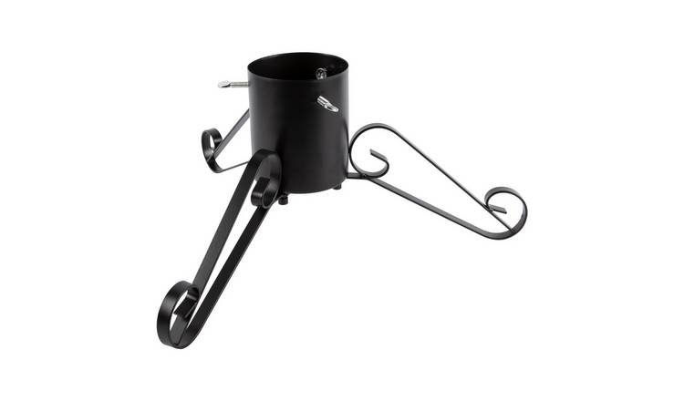 Harbour Housewares Scroll Real Christmas Tree Stand - Black